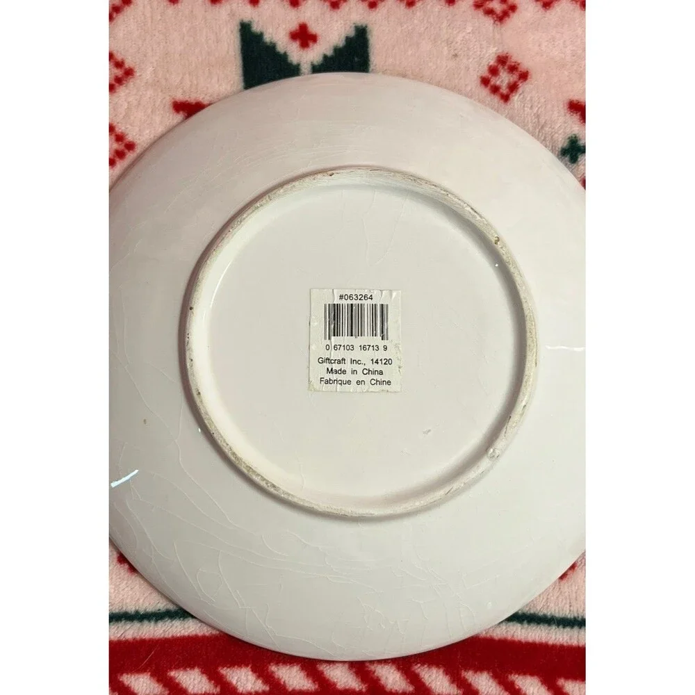 Santa Candy Dish By Giftcraft Christmas Holidays Serving Decor Crescent Moon